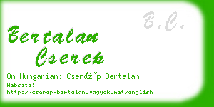 bertalan cserep business card